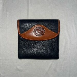 Dooney & Bourke Vintage Black and Brown Leather Wallet